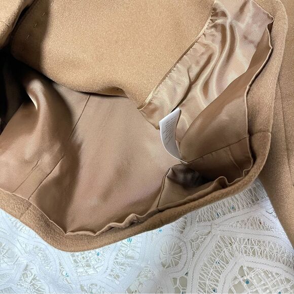 Aritzia Camel Double-Breasted Leather Jacket - Picture 11 of 14